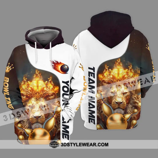 Unisex Shirt - Custom Name And Team Name Shirt, Golden Lion Bowling style option 3