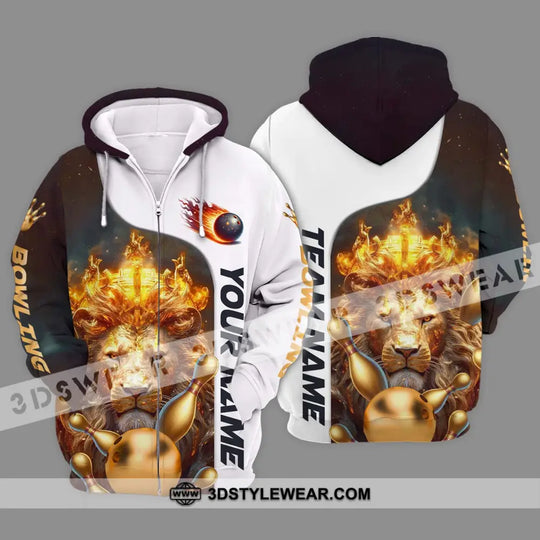 Unisex Shirt - Custom Name And Team Name Shirt, Golden Lion Bowling style option 2