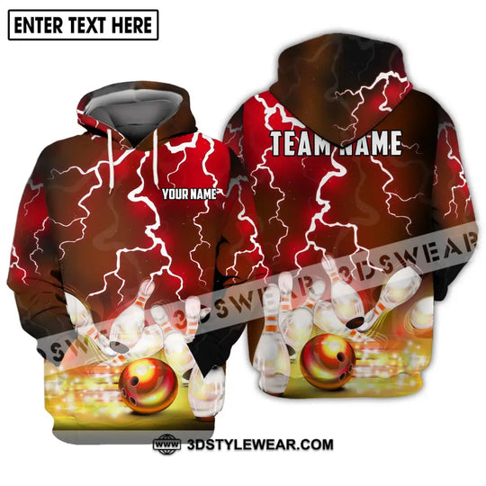 Unisex Shirt - Custom Name And Team Name Shirt, Golden Thunder Bowling Lover Shirt style option 3