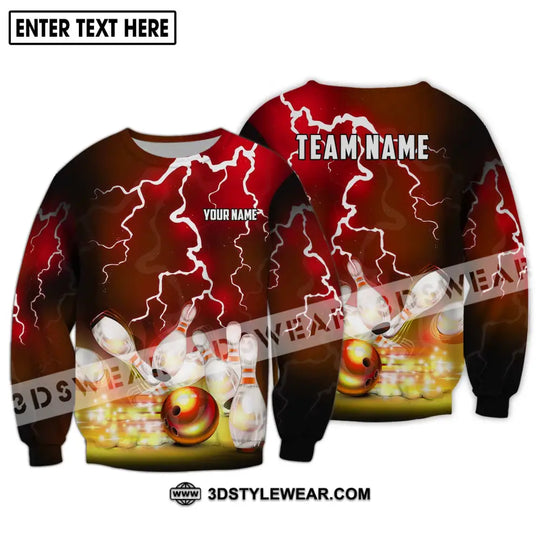 Unisex Shirt - Custom Name And Team Name Shirt, Golden Thunder Bowling Lover Shirt style option 4