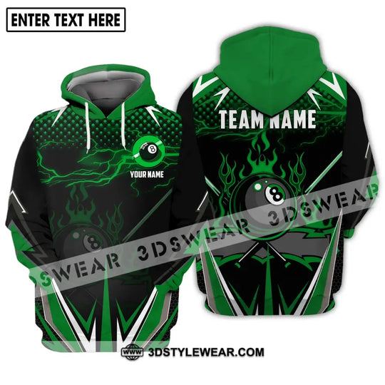 Unisex Shirt - Custom Name And Team Name Shirt, Green Poison Billiard Shirt style option 3