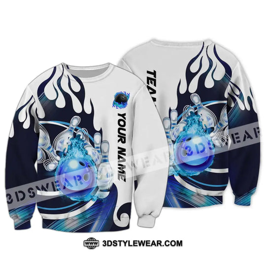 Unisex Shirt - Custom Name And Team Name Shirt, Ice Bowling Ball style option 4