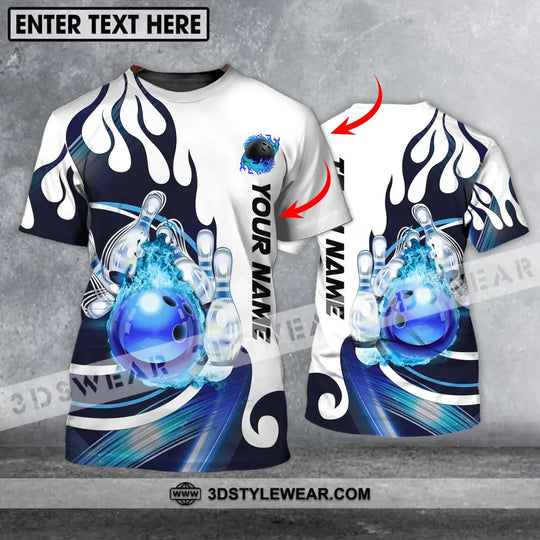 Unisex Shirt - Custom Name And Team Name Shirt, Ice Bowling Ball style option 1