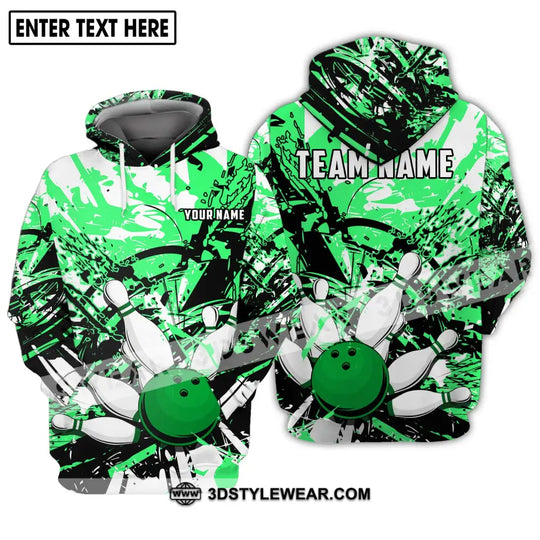 Unisex Shirt - Custom Name And Team Name Shirt, Neon Bowling Shirt style option 3