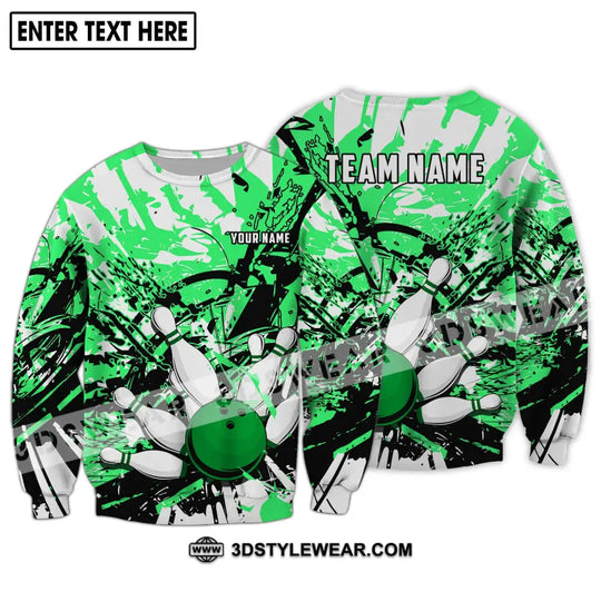 Unisex Shirt - Custom Name And Team Name Shirt, Neon Bowling Shirt style option 4