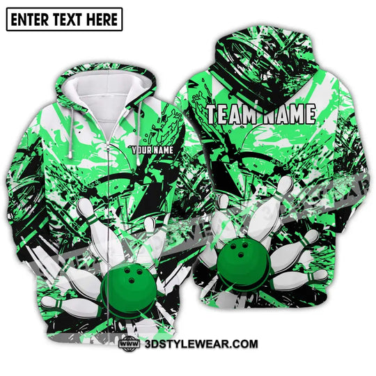 Unisex Shirt - Custom Name And Team Name Shirt, Neon Bowling Shirt style option 2