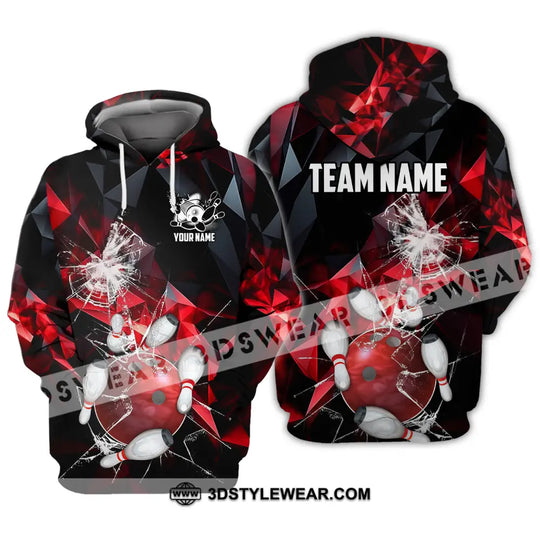 Unisex Shirt - Custom Name And Team Name Shirt, Red Glasses Bowling style option 4