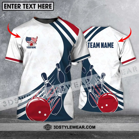 Unisex Shirt - Custom Name And Team Name Shirt, Simple Bowling Ball style option 1
