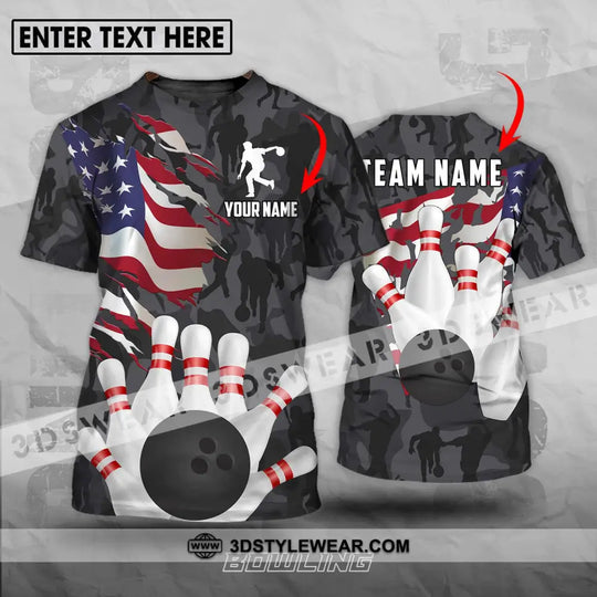 Unisex Shirt - Custom Name And Team Name Sport Shirt, America Bowling Player style option 1