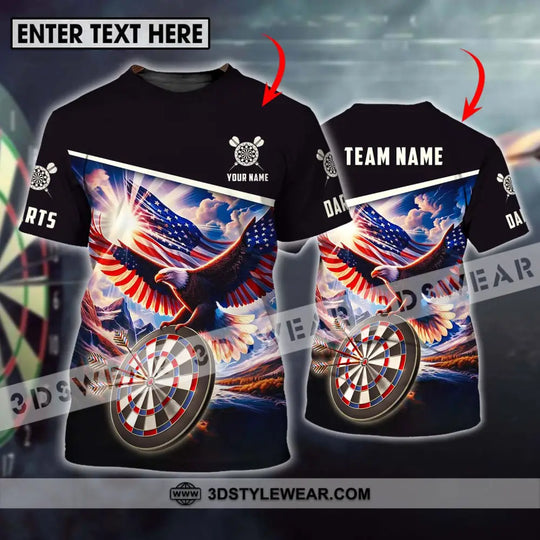 Unisex Shirt - Custom Name And Team Name Sport Shirt, American Eagle Darts style option 1