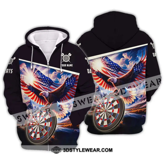 Unisex Shirt - Custom Name And Team Name Sport Shirt, American Eagle Darts style option 2