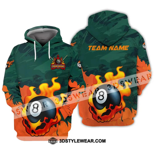 Unisex Shirt - Custom Name And Team Name Sport Shirt, Billiard Ball No 8 style option 3