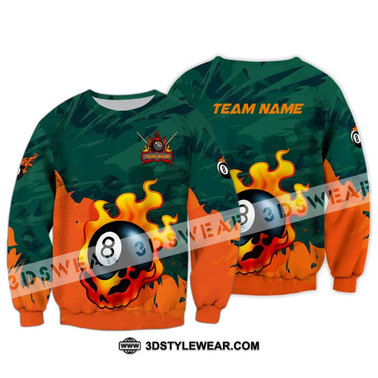 Unisex Shirt - Custom Name And Team Name Sport Shirt, Billiard Ball No 8 style option 4