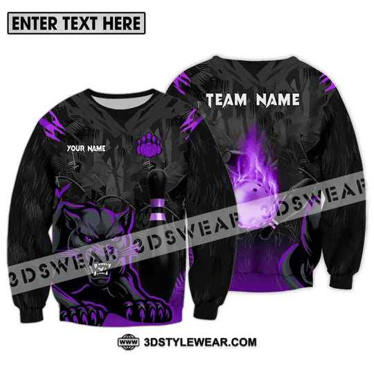 Unisex Shirt - Custom Name And Team Name Sport Shirt, Black Panther Bowling style option 4