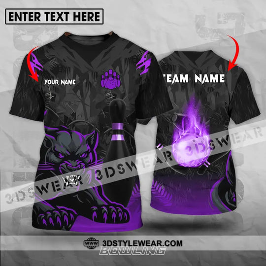 Unisex Shirt - Custom Name And Team Name Sport Shirt, Black Panther Bowling style option 1