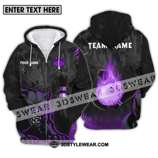 Unisex Shirt - Custom Name And Team Name Sport Shirt, Black Panther Bowling style option 2