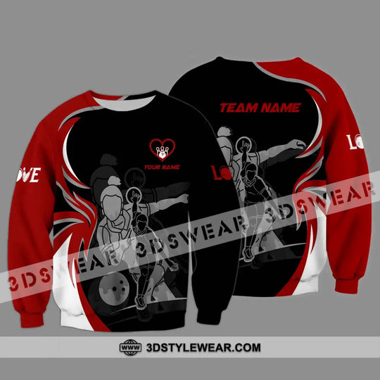 Unisex Shirt - Custom Name And Team Name Sport Shirt, Bowling Player style option 4