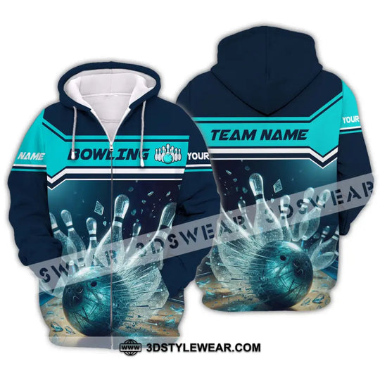 Unisex Shirt - Custom Name And Team Name Sport Shirt, Crystal Bowling style option 2