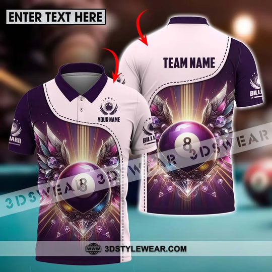 Unisex Shirt - Custom Name And Team Name Sport Shirt, Diamond Billiard style option 1