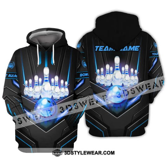 Unisex Shirt - Custom Name And Team Name Sport Shirt, Ice Bowling style option 3