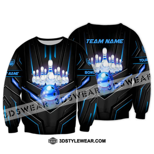 Unisex Shirt - Custom Name And Team Name Sport Shirt, Ice Bowling style option 4