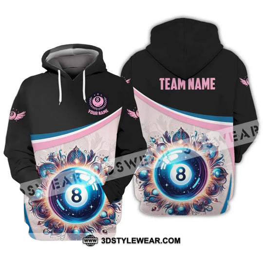 Unisex Shirt - Custom Name And Team Name Sport Shirt, Pastel Color Billiard style option 3