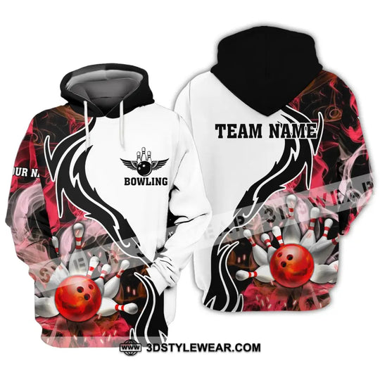 Unisex Shirt - Custom Name And Team Name Sport Shirt, Red Bowling style option 2