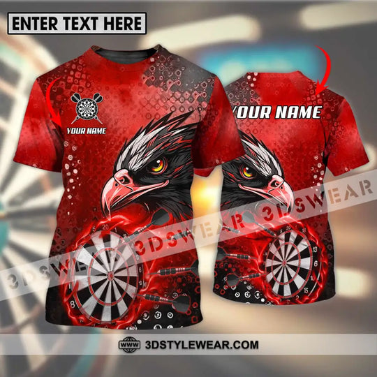 Unisex Shirt - Custom Name And Team Name Sport Shirt, Red Eagle Darts style option 1