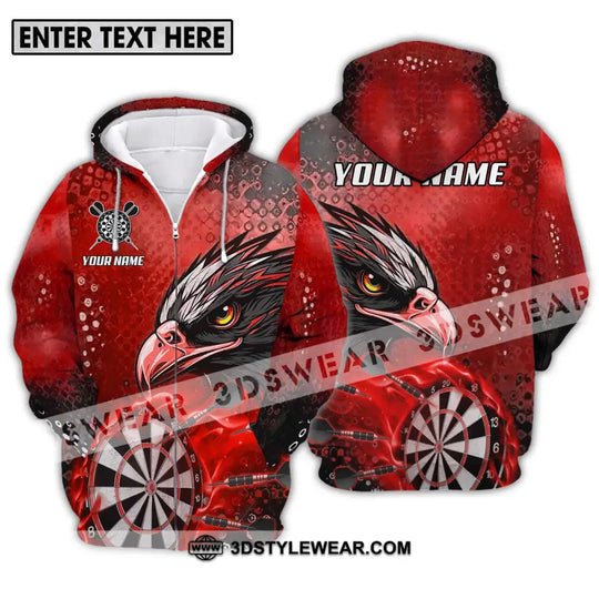 Unisex Shirt - Custom Name And Team Name Sport Shirt, Red Eagle Darts style option 2