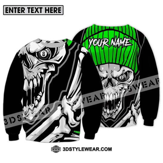 Unisex Shirt - Custom Name And Team Name Sport Shirt, Skull Billiard style option 4