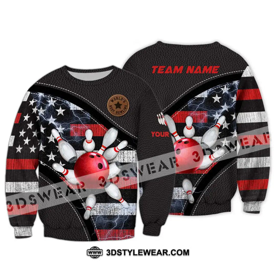 Unisex Shirt - Custom Name And Team Name Sport Shirt, World's Best Bowling style option 4