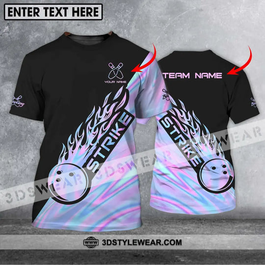 Unisex Shirt - Custom Name And Team Name Shirt - Strike Bowling - Bowling Lover Gift - Bowling Shirt style option 1