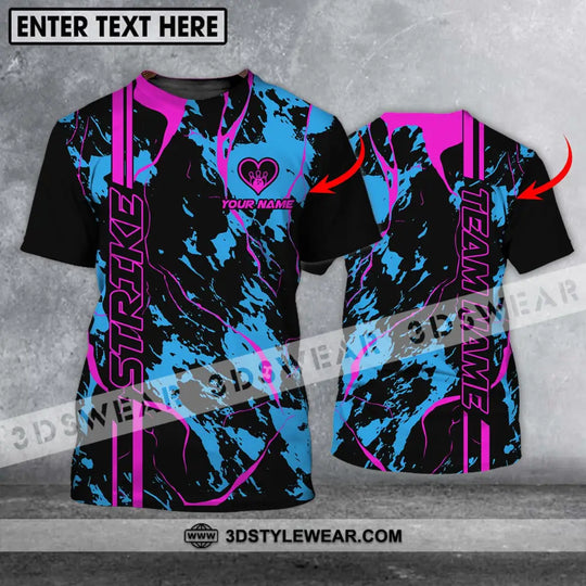 Unisex Shirt - Custom Name And Team Name Shirt - Strike Bowling - Bowling Lover Gift - Bowling Shirt style option 1