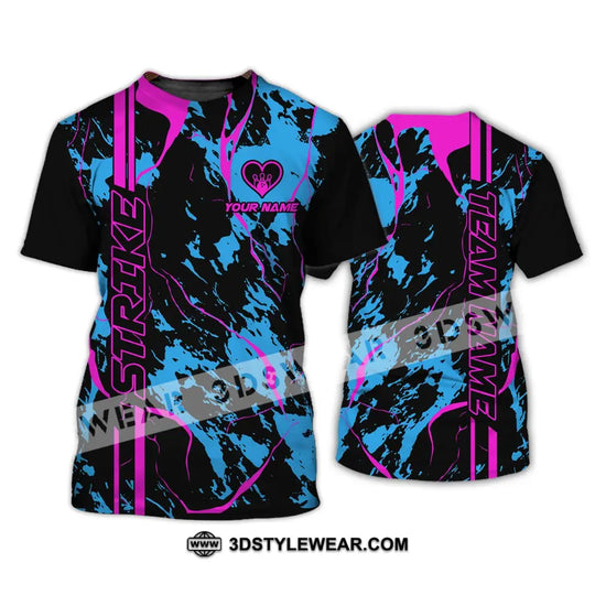 Unisex Shirt - Custom Name And Team Name Shirt - Strike Bowling - Bowling Lover Gift - Bowling Shirt style option 2