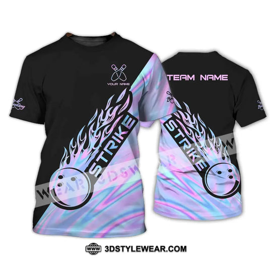 Unisex Shirt - Custom Name And Team Name Shirt - Strike Bowling - Bowling Lover Gift - Bowling Shirt style option 2
