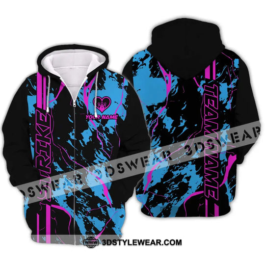 Unisex Shirt - Custom Name And Team Name Shirt - Strike Bowling - Bowling Lover Gift - Bowling Shirt style option 3
