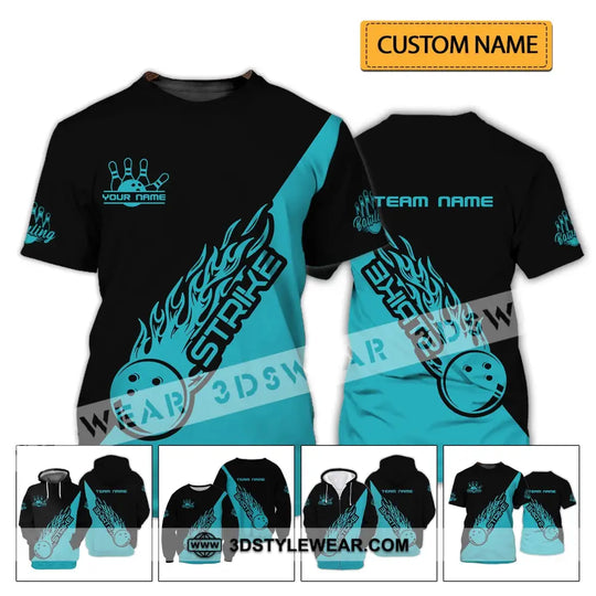 Unisex Shirt - Custom Name And Team Name Shirt - Strike Bowling Lover Shirt style option 2