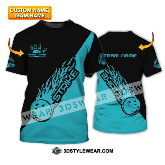 Unisex Shirt - Custom Name And Team Name Shirt - Strike Bowling Lover Shirt style option 1
