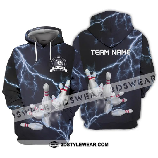 Unisex Shirt - Custom Name And Team Name Shirt - Thunder Bowling Balls style option 3