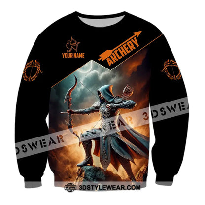 Unisex Shirt Custom Name Archer Archery Polo Long Sleeve Gift / S T-Shirt