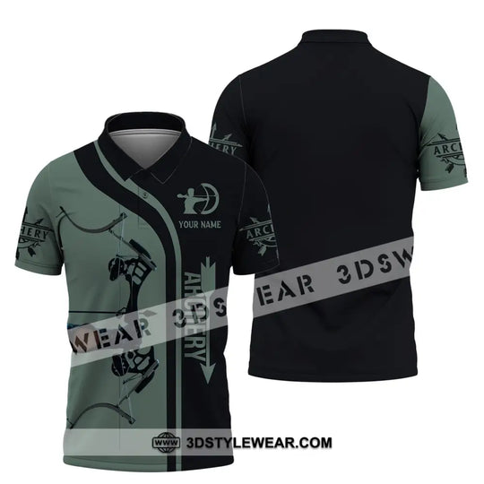 Unisex Shirt, Custom Name Archer Shirt, Archery Polo Long Sleeve, Archer Gift style option 4