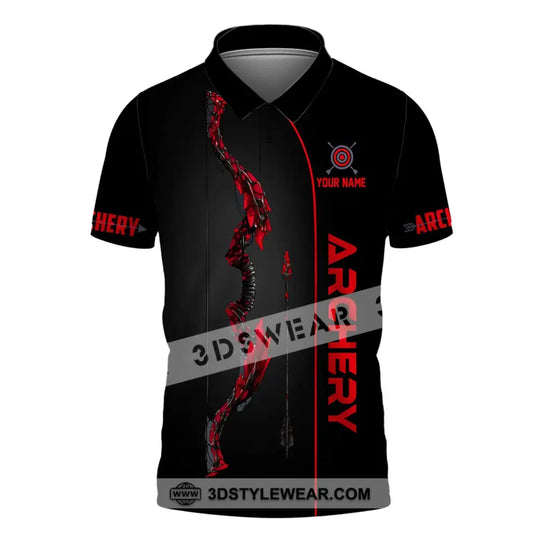 Unisex Shirt, Custom Name Archer Shirt, Archery Polo Long Sleeve, Archer Gift style option 4