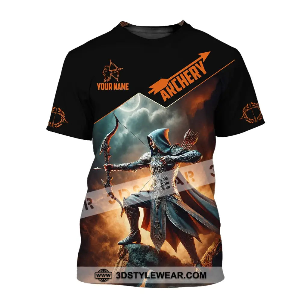 Unisex Shirt Custom Name Archer Archery Polo Long Sleeve Gift T-Shirt / S T-Shirt