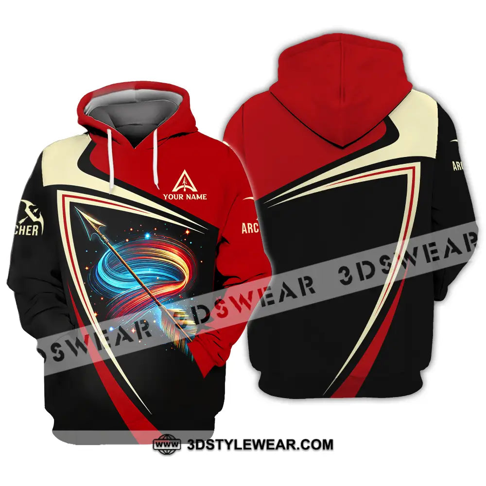 Unisex Shirt - Custom Name Archer Colorful Lines Hoodie / S T-Shirt
