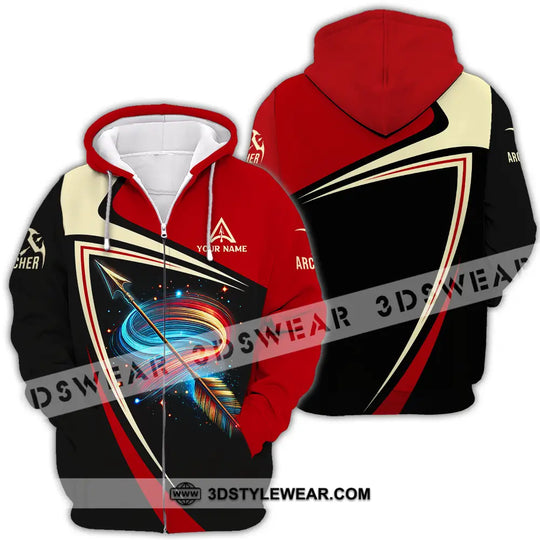 Unisex Shirt - Custom Name Archer Colorful Lines Shirt style option 4