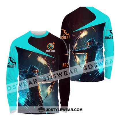 Unisex Shirt - Custom Name Archer Hero Shirt Long Sleeve Shirt / S T-shirt