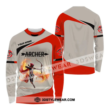 Unisex Shirt Custom Name Archery Shirt Archery Polo Long Sleeve Shirt Archery Gift Long Sleeve Shirt / S T-shirt