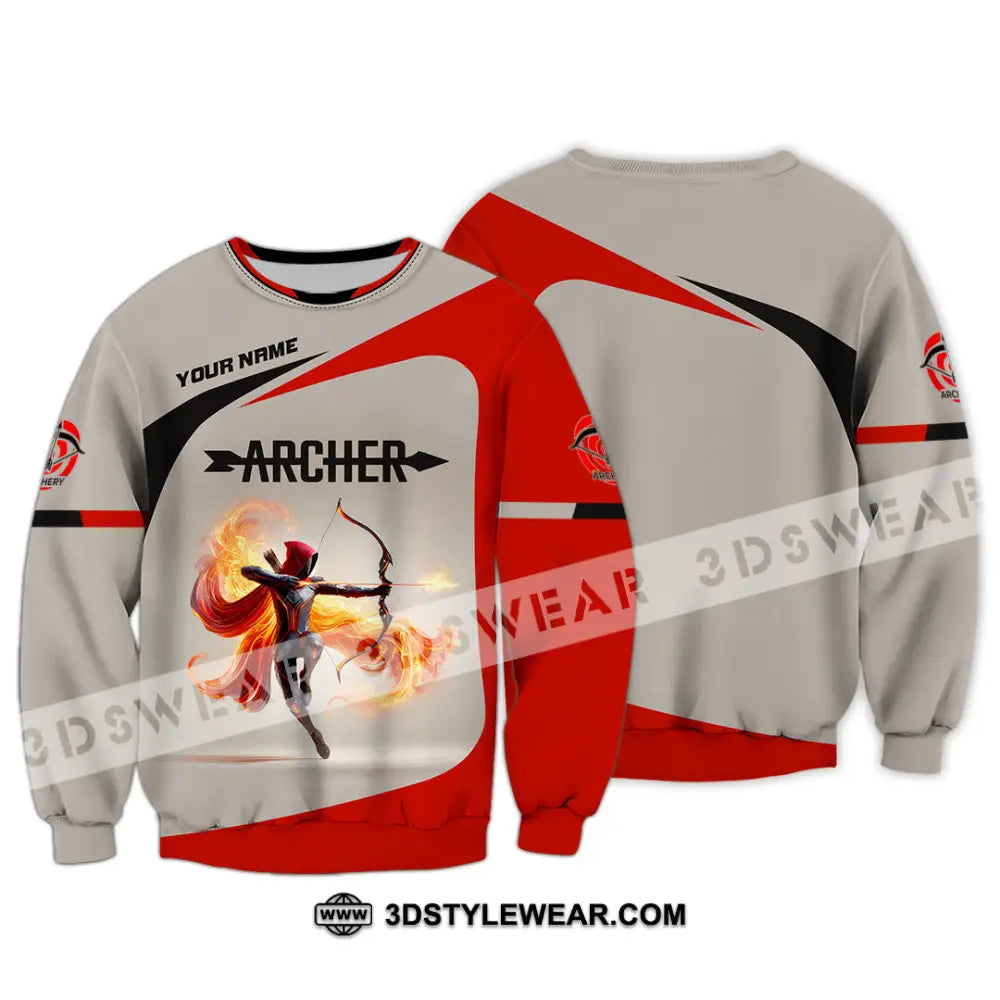 Unisex Shirt Custom Name Archery Shirt Archery Polo Long Sleeve Shirt Archery Gift Long Sleeve / S T-shirt