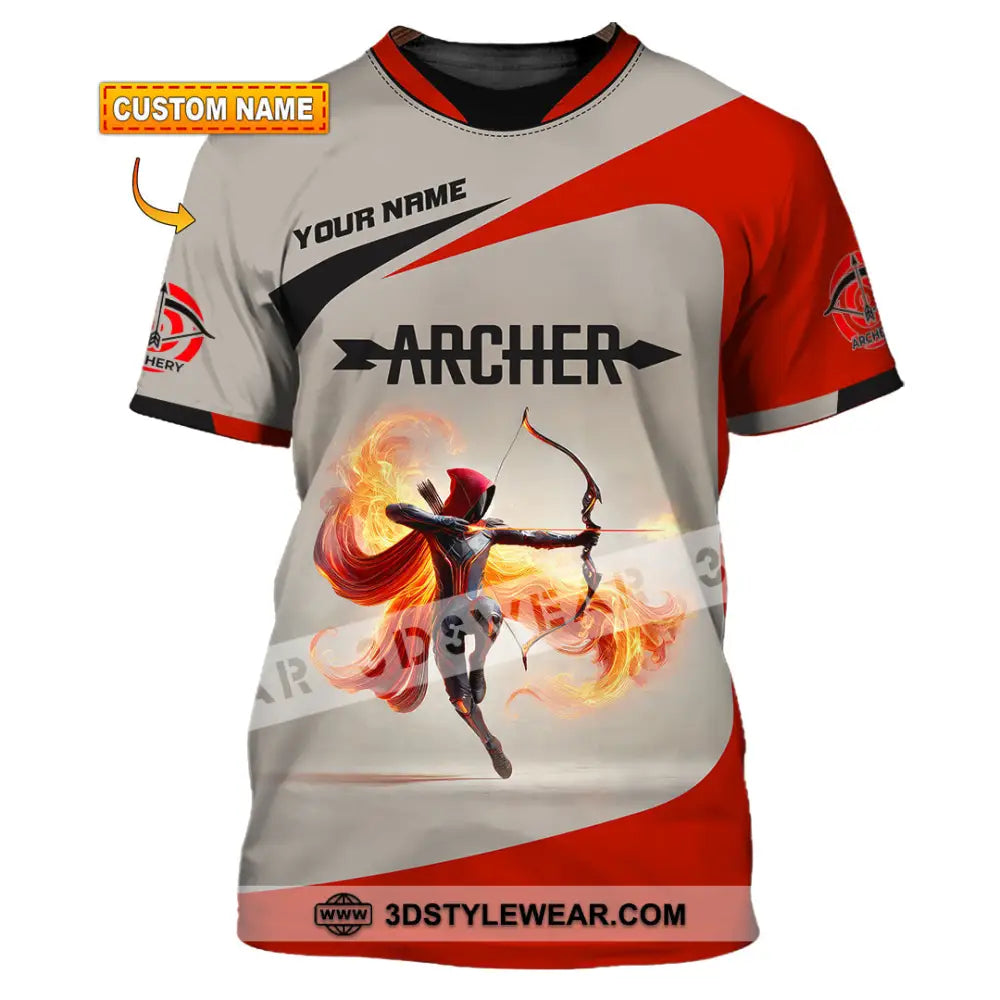 Unisex Shirt Custom Name Archery Shirt Archery Polo Long Sleeve Shirt Archery Gift T-shirt