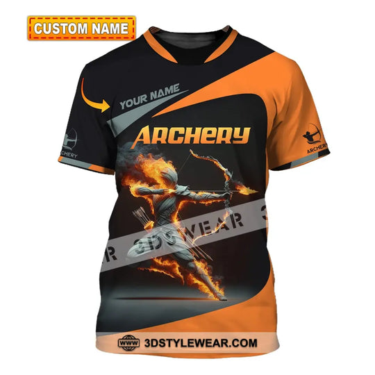 Unisex Shirt, Custom Name Archery Shirt, Archery Polo Long Sleeve, Archery Love T-Shirt style option 1